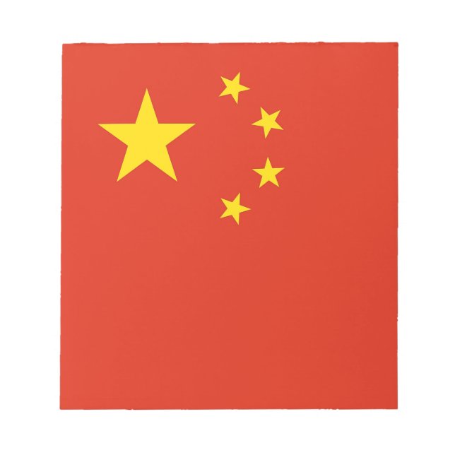 Bloc-notes avec drapeau de la Chine (Devant)