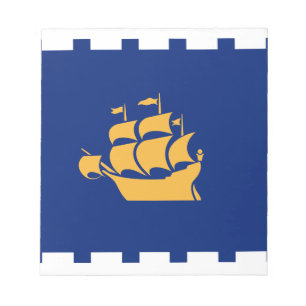 Bloc-notes avec drapeau de la ville de Québec, Can