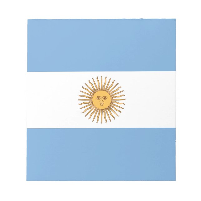 Bloc-notes avec drapeau de l'Argentine (Devant)