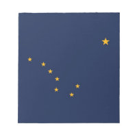 Bloc-notes avec drapeau de l'État d'Alaska