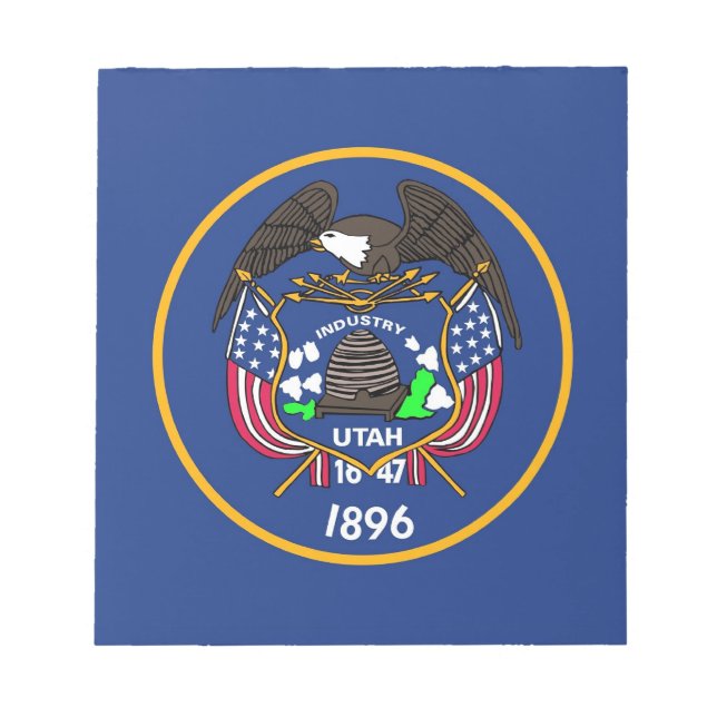 Bloc-notes avec drapeau de l'État de l'Utah (Devant)
