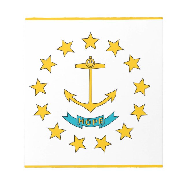 Bloc-notes avec drapeau de l'État de Rhode Island (Devant)