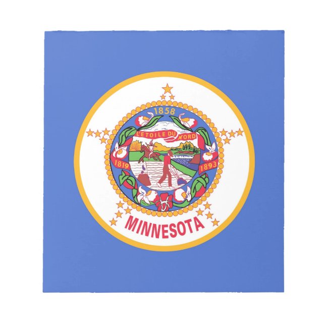 Bloc-notes avec drapeau de l'État du Minnesota (Devant)