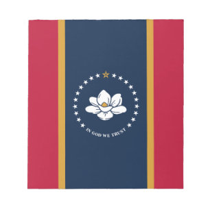 Bloc-notes avec drapeau de l'État du Mississippi,
