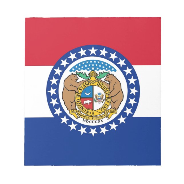 Bloc-notes avec drapeau de l'État du Missouri (Devant)