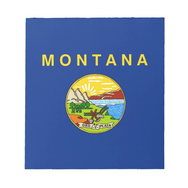 Bloc-notes avec Drapeau de l'État du Montana (Devant)