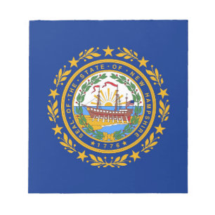 Bloc-notes avec drapeau de l'État du New Hampshire