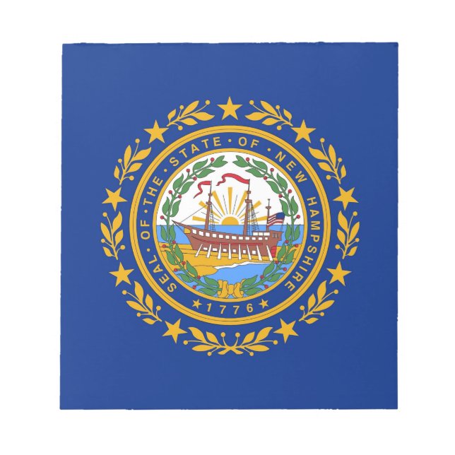 Bloc-notes avec drapeau de l'État du New Hampshire (Devant)