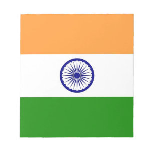Bloc-notes avec drapeau de l'Inde