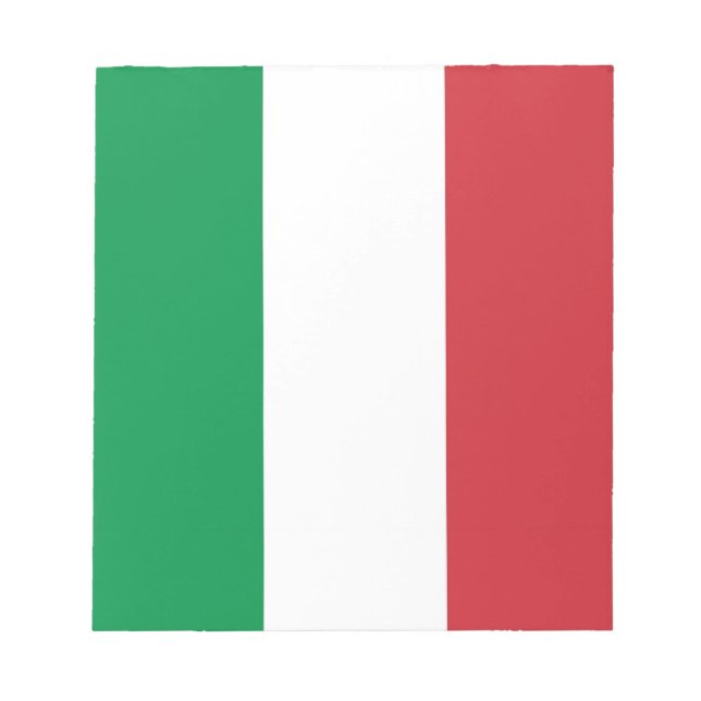Bloc-notes avec Drapeau de l'Italie (Devant)
