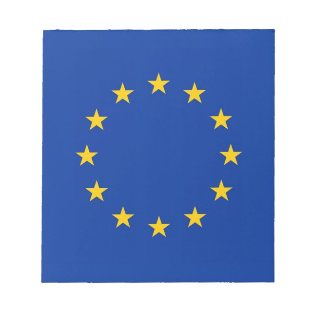 Bloc-notes avec drapeau de l'Union européenne (Devant)
