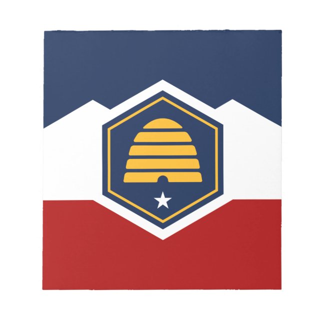 Bloc-notes avec drapeau de l'Utah, États-Unis (Devant)