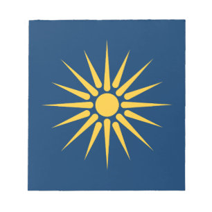 Bloc-notes avec drapeau de Macédoine, Grèce
