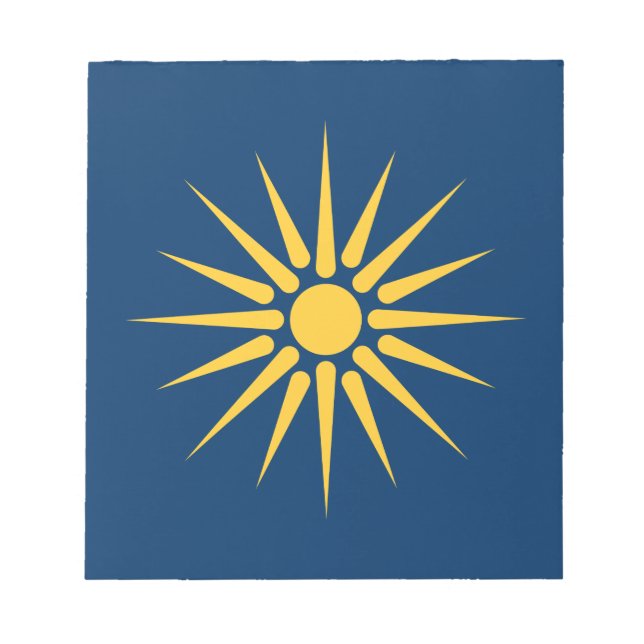 Bloc-notes avec drapeau de Macédoine, Grèce (Devant)