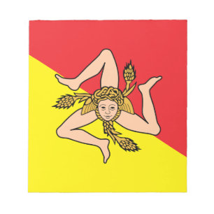 Bloc-notes avec Drapeau de Sicile, Italie