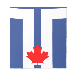 Bloc-notes avec drapeau de Toronto, Canada