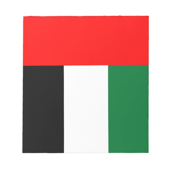 Bloc-notes avec drapeau des Émirats arabes unis (Devant)