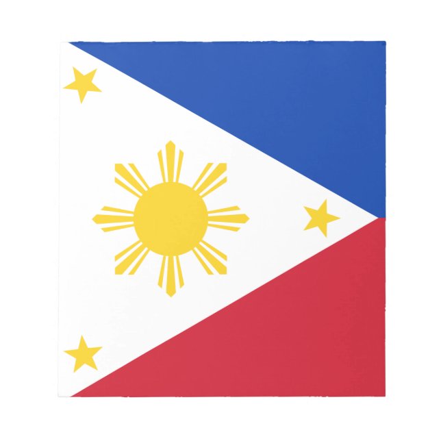 Bloc-notes avec drapeau des Philippines (Devant)