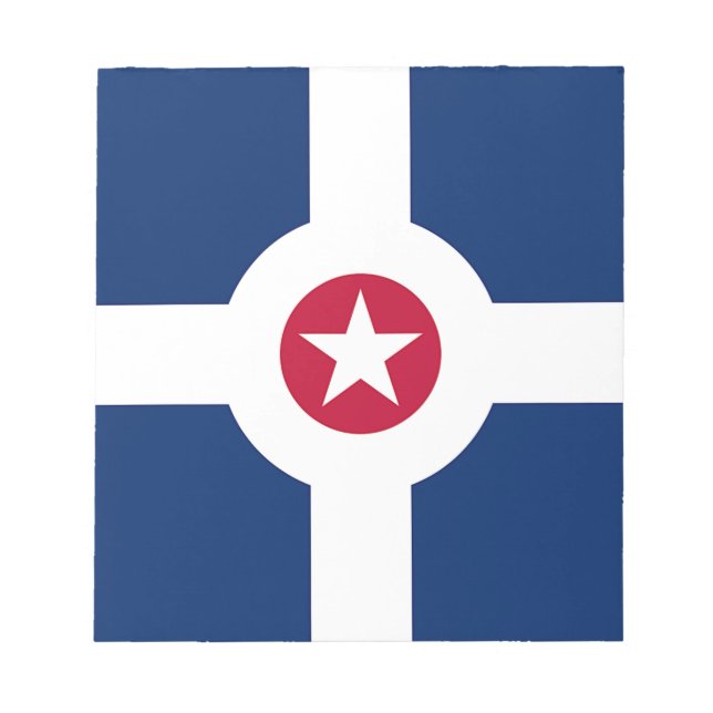Bloc-notes avec Drapeau d'Indianapolis City, USA (Devant)