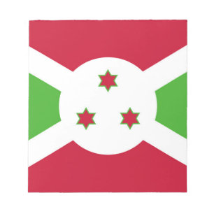 Bloc-notes avec drapeau du Burundi