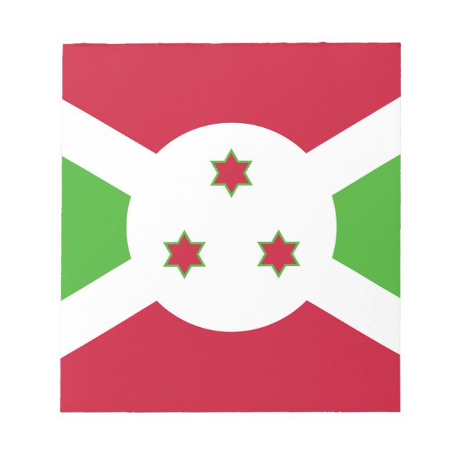 Bloc-notes avec drapeau du Burundi (Devant)