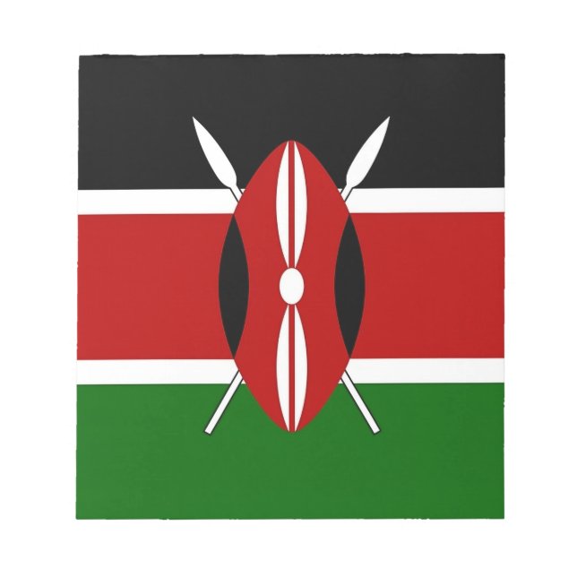 Bloc-notes avec drapeau du Kenya (Devant)