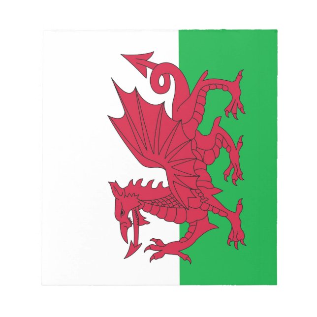 Bloc-notes avec Drapeau du Pays de Galles (Devant)