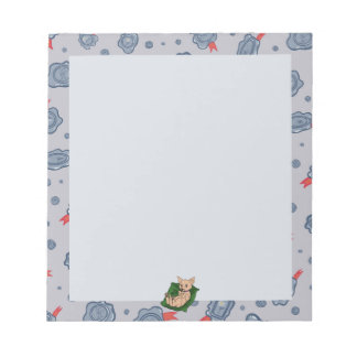 Bloc-notes avec sceau de cire et fleurs