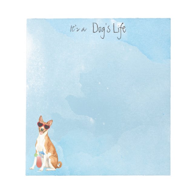 Bloc-notes Basenji été (Devant)
