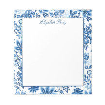 Bloc-notes bleu et blanc classique