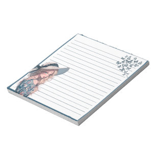 Bloc-notes bleu simple Anime Boho