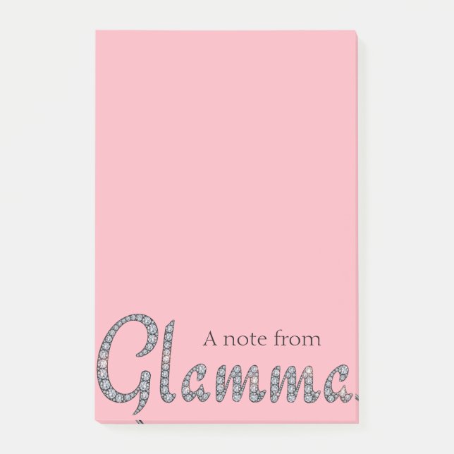 Bloc-notes bling de post-it de Glamma (Devant)