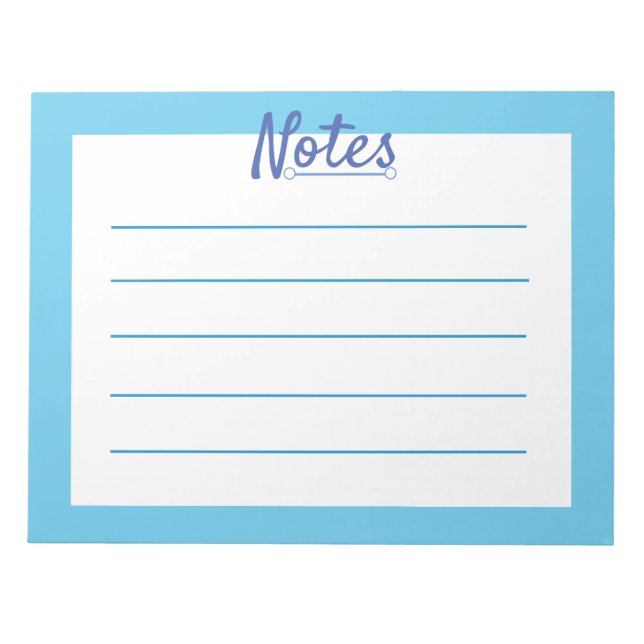 Bloc-notes Blue Sky 11 pouces x 8,5 pouces - 40 pa (Devant)