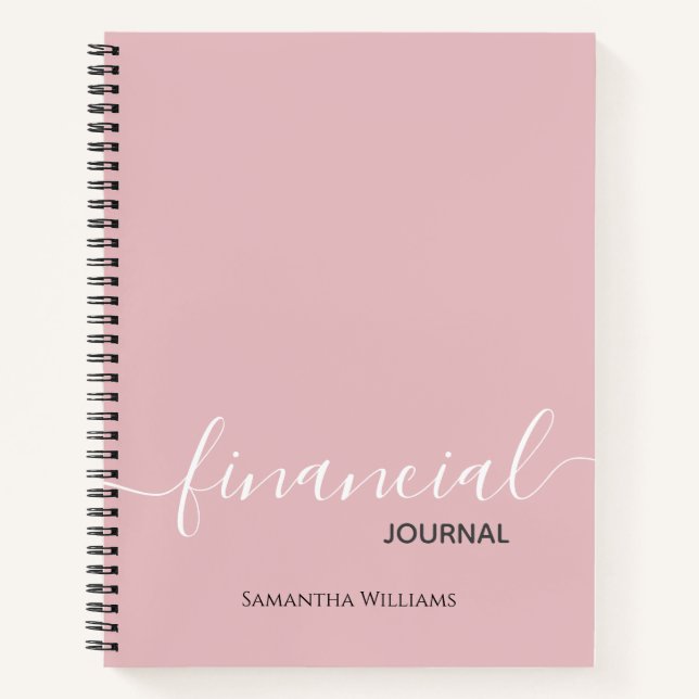 Bloc-notes Blush Pink Business Financial Journal (Devant)