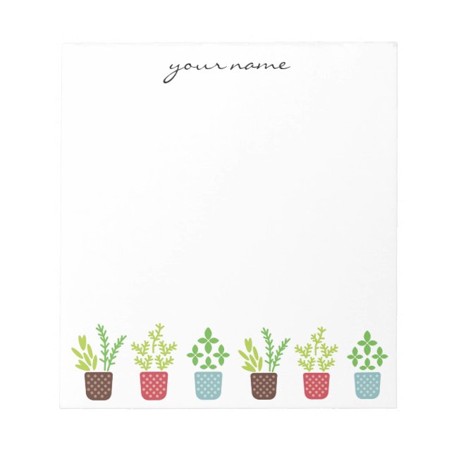 Bloc-notes Boho personnalisé pour les succulents d (Devant)
