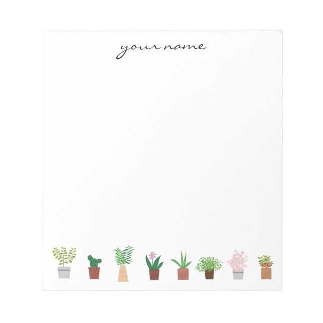 Bloc-notes Boho personnalisé pour les succulents d (Devant)