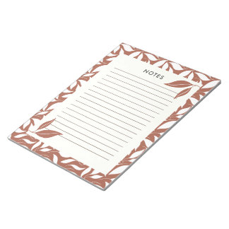 Bloc-notes botanique marron moderne