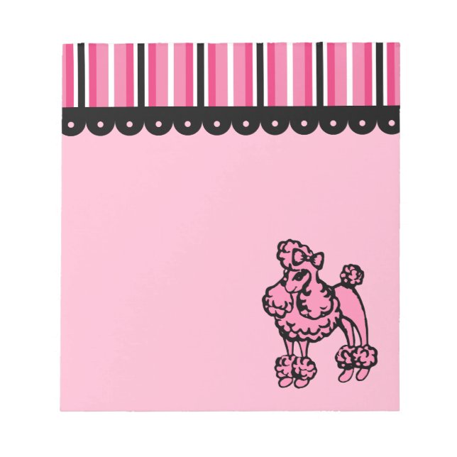 Bloc-notes Caniche Rose (Devant)