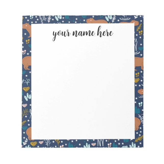 Bloc-notes Capybara personnalisé (Devant)