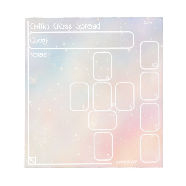 Bloc-notes Celtic Cross Tarot (moyen, pastel) (Devant)