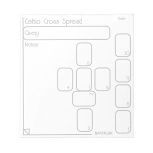 Bloc-notes Celtic Cross Tarot (moyen, simple)
