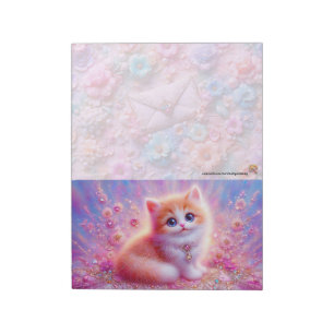 Bloc-notes Chat Floral