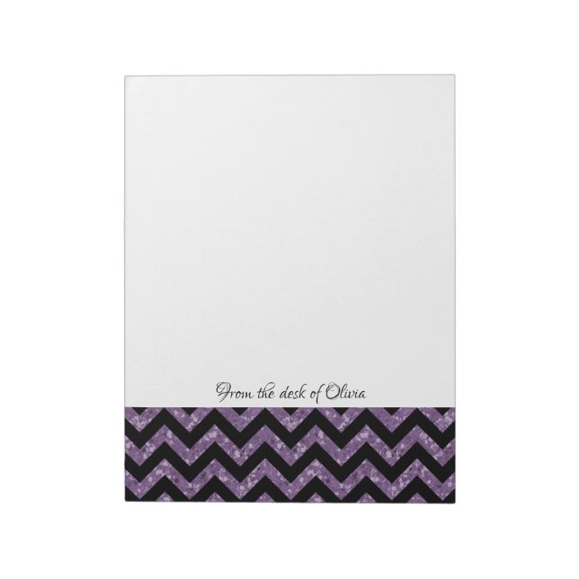 Bloc-notes Chevron Parties scintillant violet (Tourné)