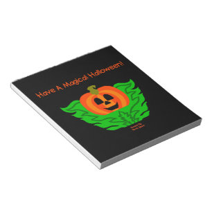 Bloc-notes Citrouille magique Halloween 14 cm x 15