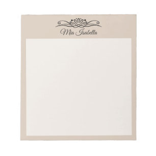 Bloc-notes classique Tendance couleur douce