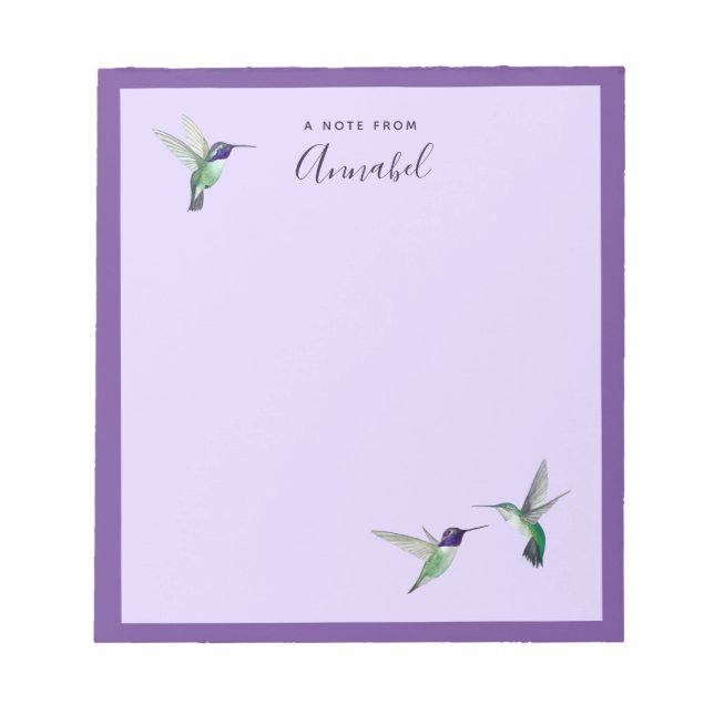 Bloc-notes Colibris personnalisés de Costa (Devant)