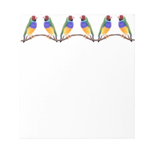 Bloc-notes coloré Gouldian Finches (Devant)