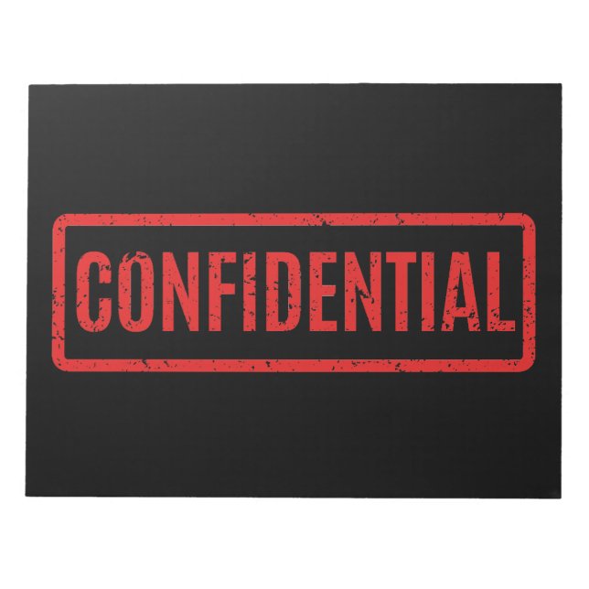 Bloc-notes confidentiel à bloc noir (Devant)