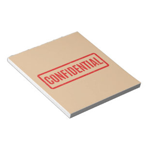 Bloc-notes confidentiel timbré