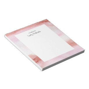 Bloc-notes couleur rose et rouille personnalisé
